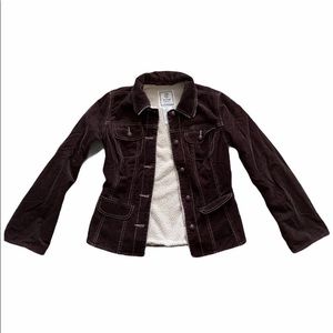 Vintage Brown Corduroy Coat with Furry Interior